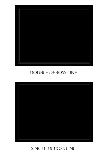 diploma cover double and single deboss line